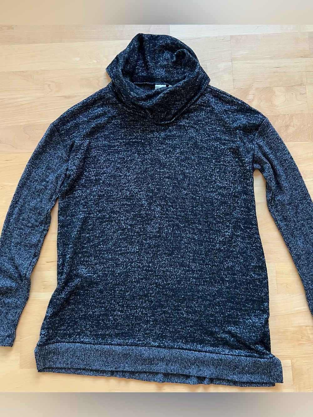 GAP Black Marled Cowl Neck Sweater